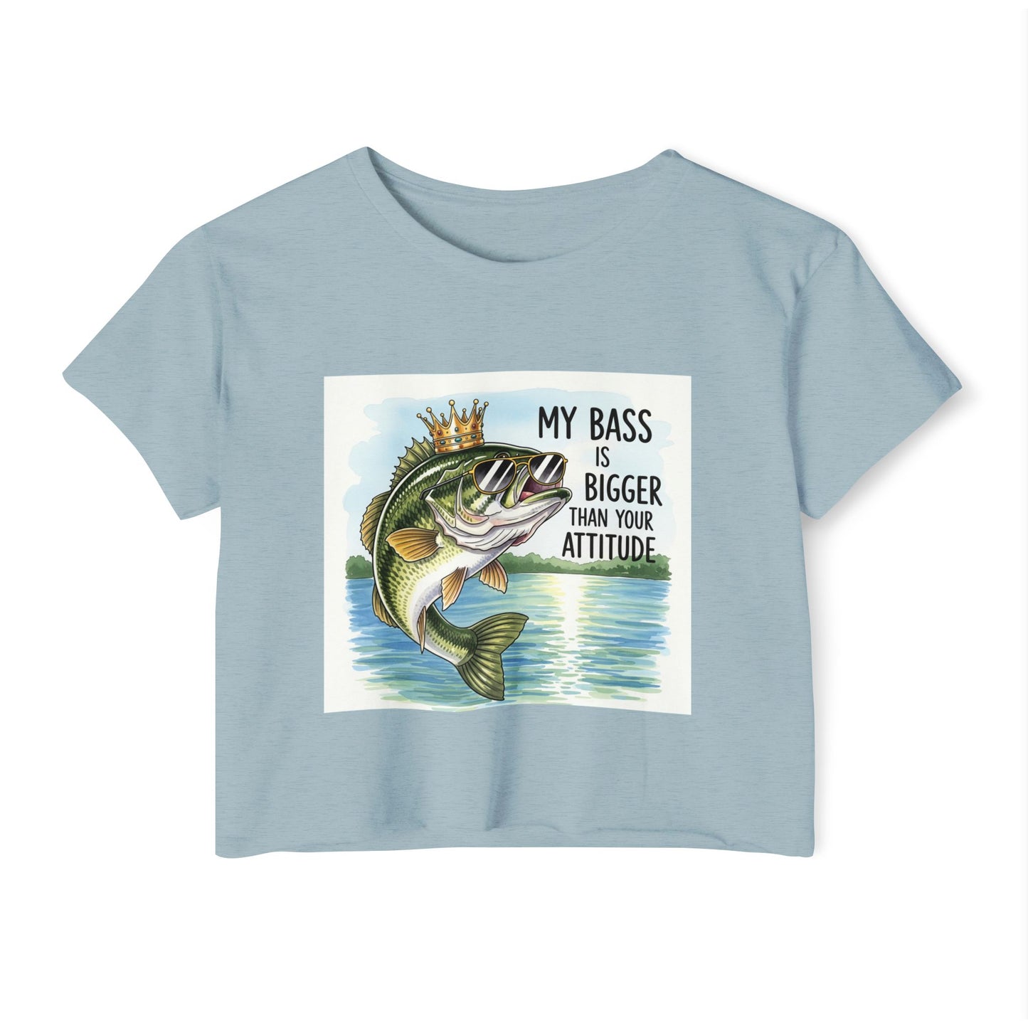 Bass Fishing Master Angler Crop Top - Slay The Summer Reel Girls Style