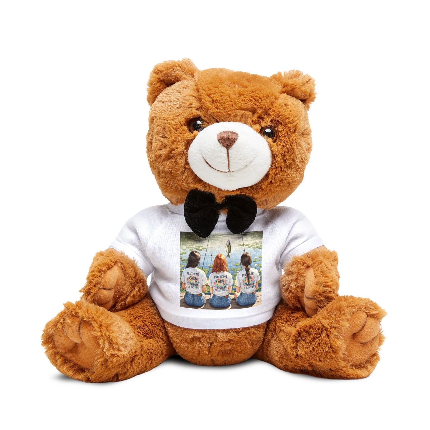 My Human's a Bass Boss - I'm Just Here for the Hugs: Teddy Bear with Custom T-Shirt