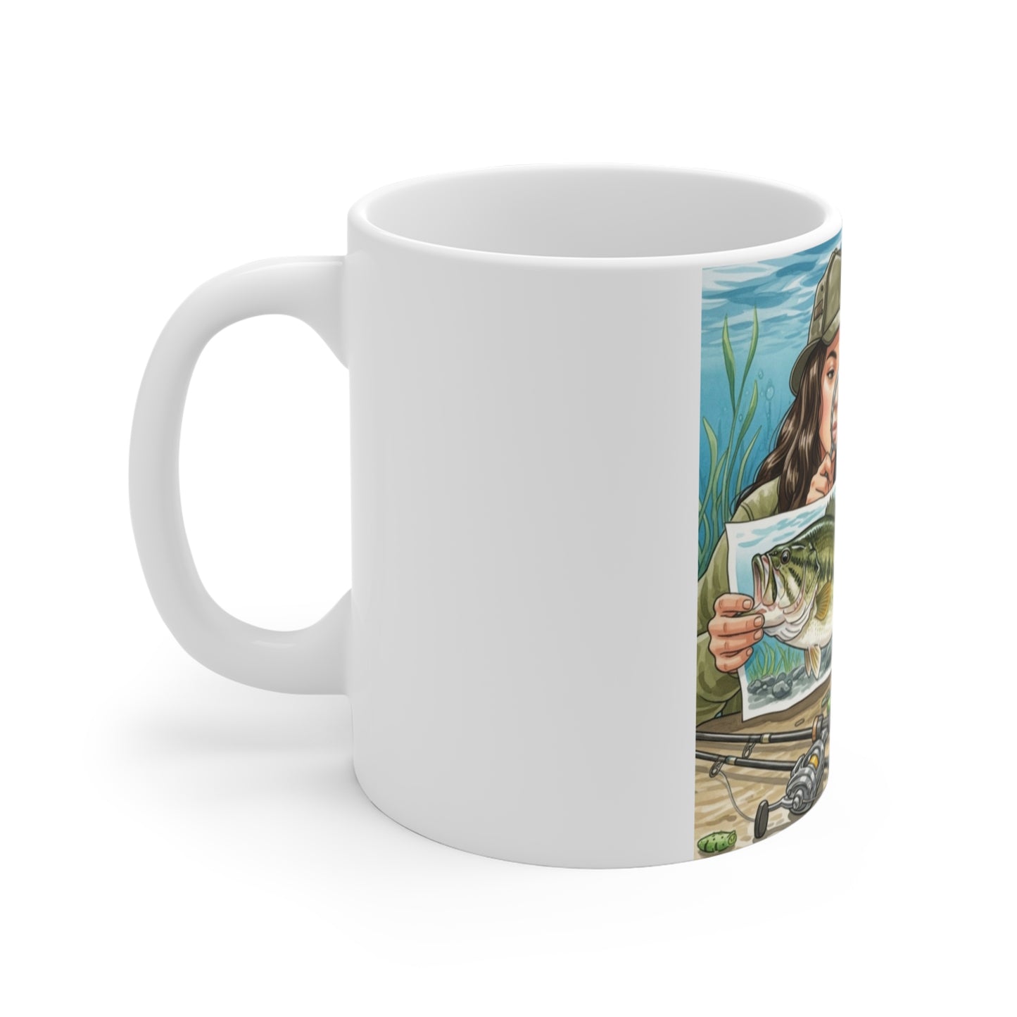 Mug Full of Lunker Logic: Fueling My Next Big Catch: 11oz Fishing Friends Coffee Cup