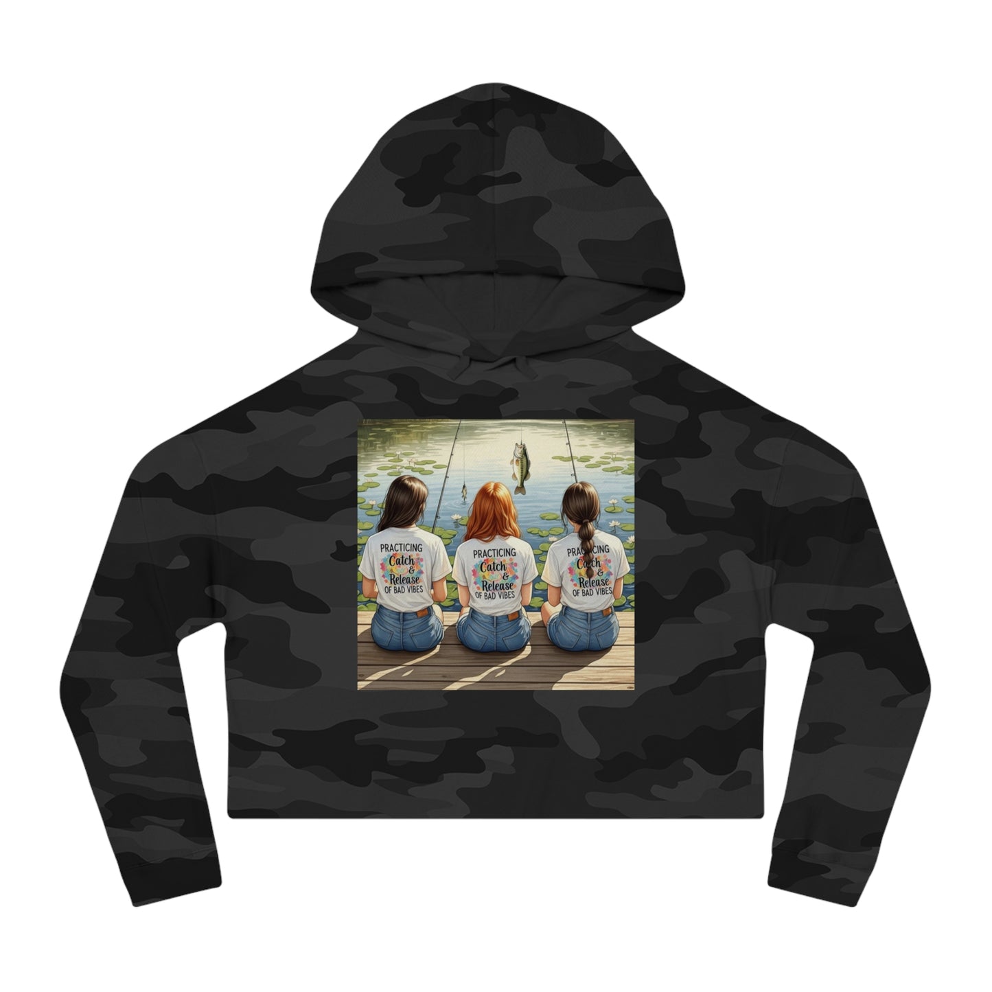 Hoodie So Good, It's Lure-ing: Women’s Cropped Hoodie Sweatshirt for Stylish Casual Wear