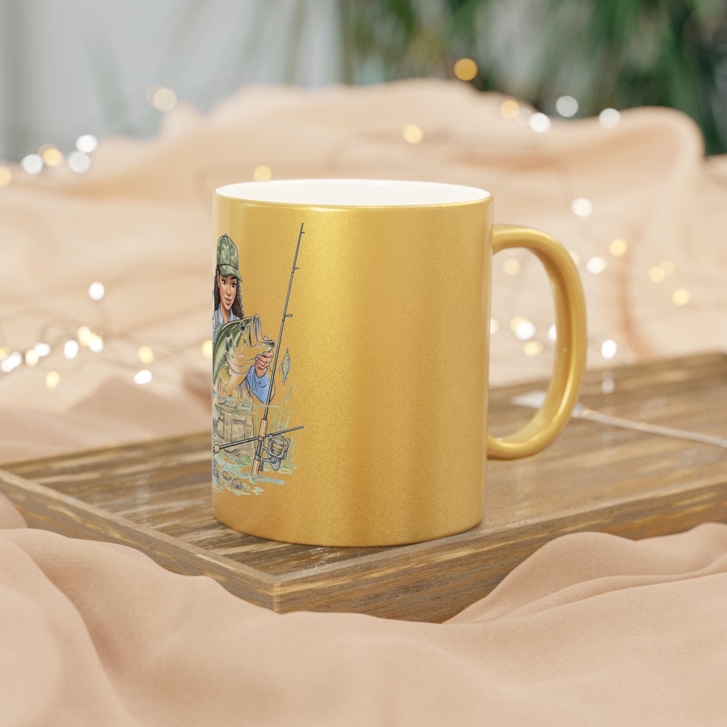 Do Not Disturb "We're Studying Bass" Mug : Fishing Adventure Metallic Mug