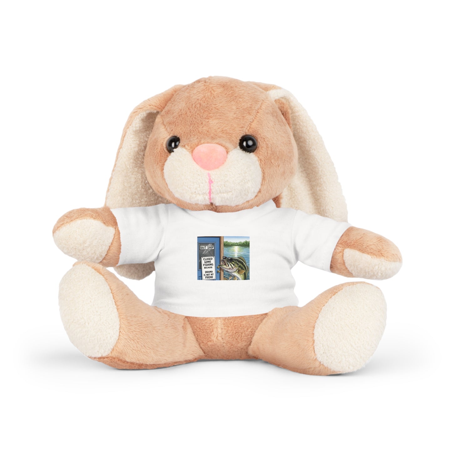 My Angler's Out Fishing, So I'm Here for Hugs: Adorable Plush Bunny
