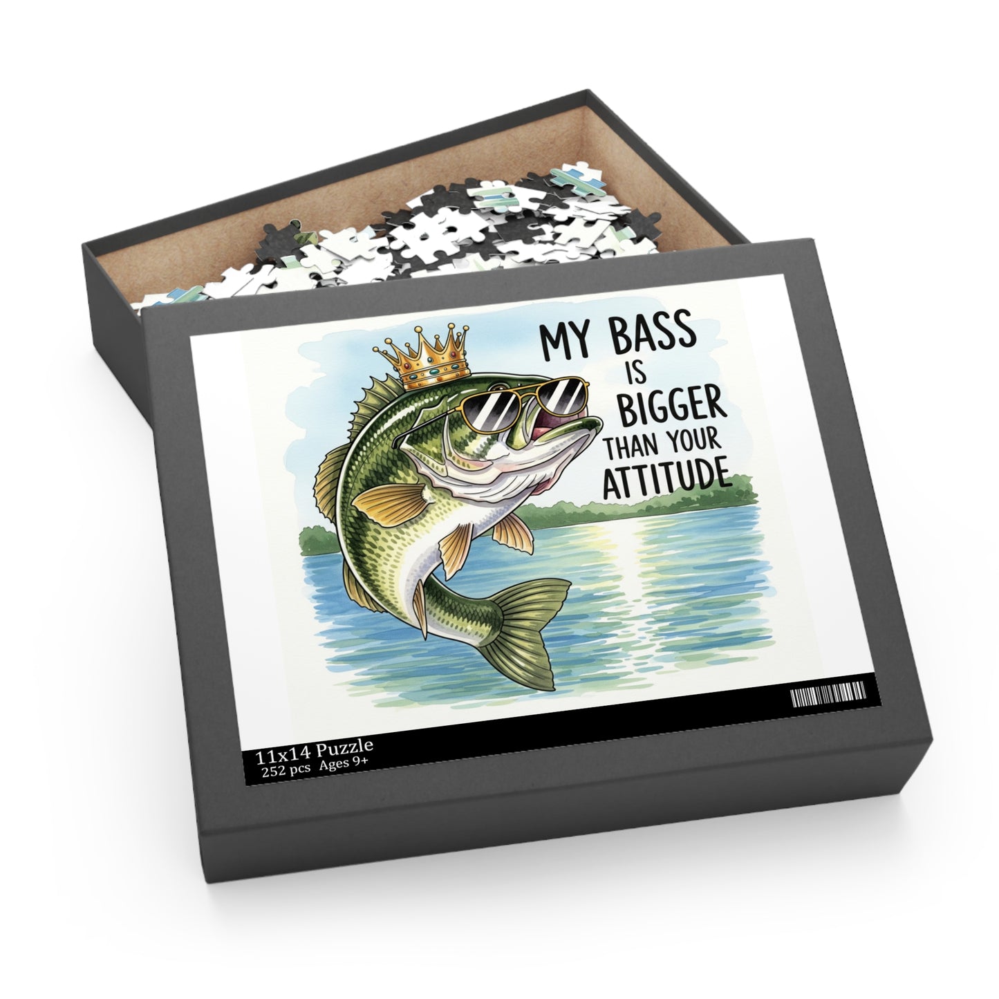 Large White Border Puzzles: The Ultimate Bass Fishing Puzzle