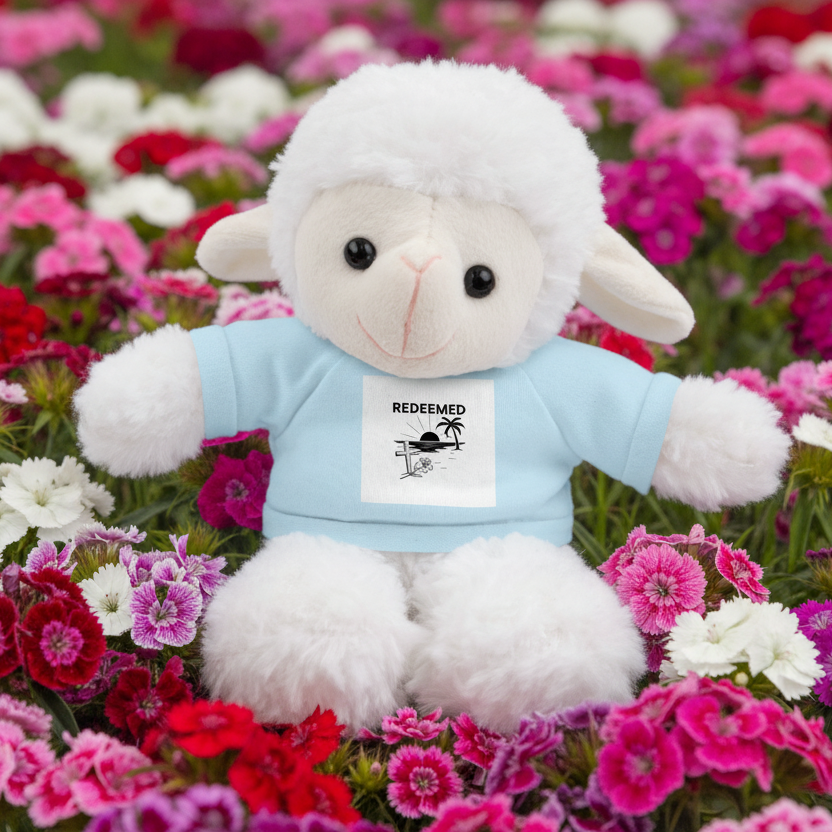 REDEEMED - Beach  Plushie with Tee - Cute Christian Stuffed Animals - Meaningful Faith Gift for Teens, Adults, and Kids