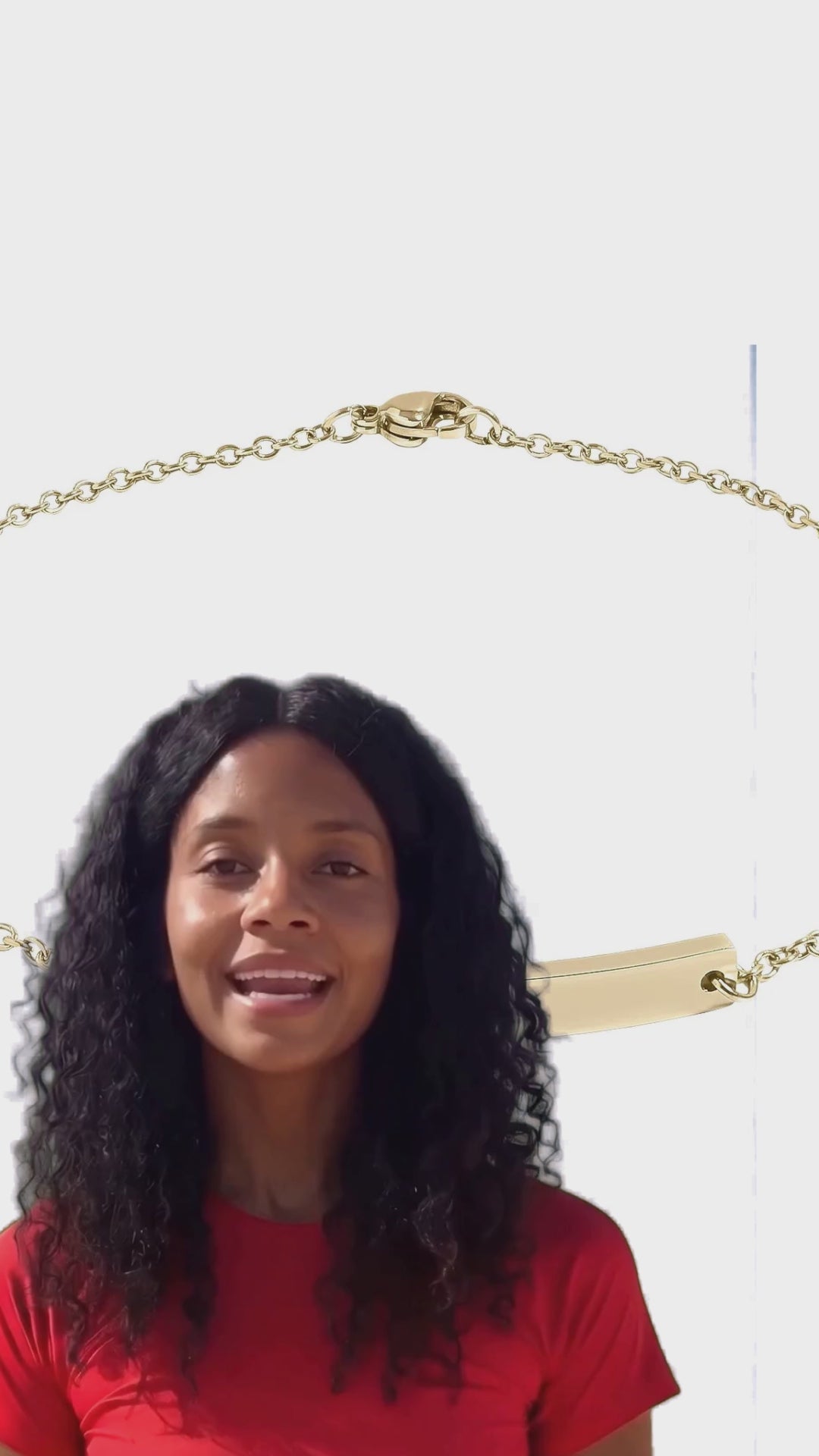 Be Brave Engraved Gold Anklet - Video