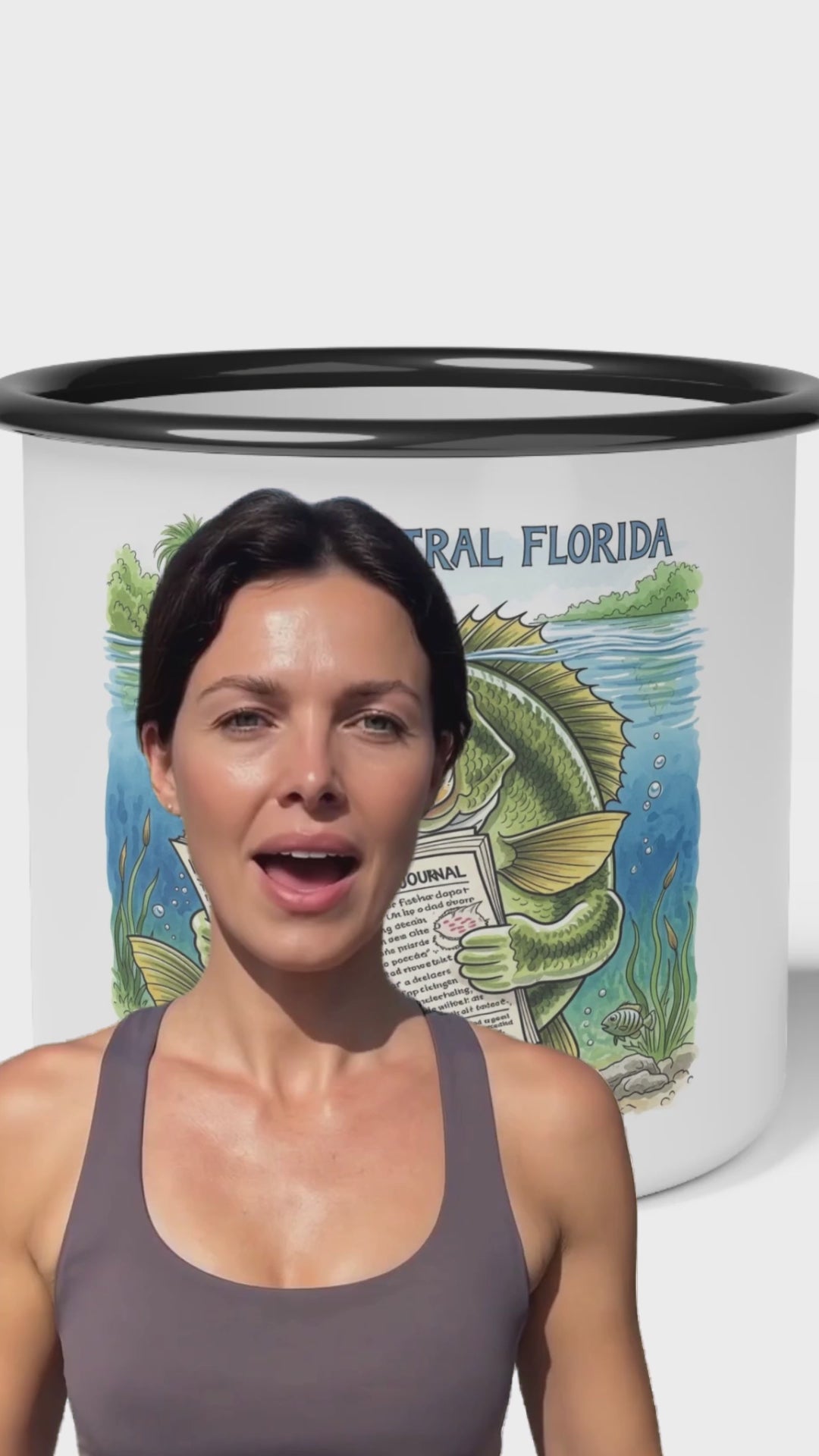 Video - Florida Fishing Enamel Camp Cup