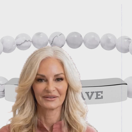 calming video featuring natural gemstone stretch  bracelets. 