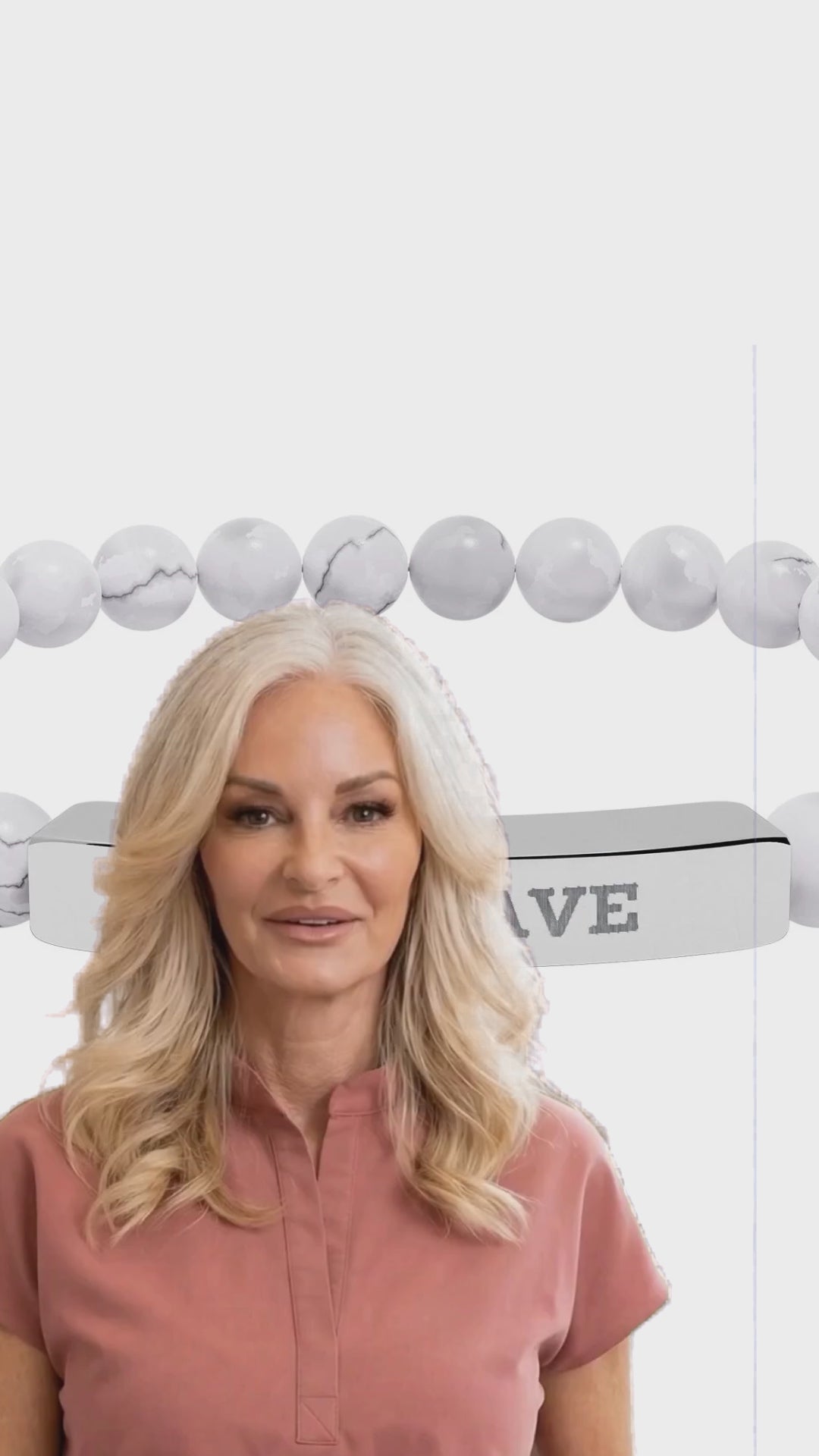 calming video featuring natural gemstone stretch  bracelets. 