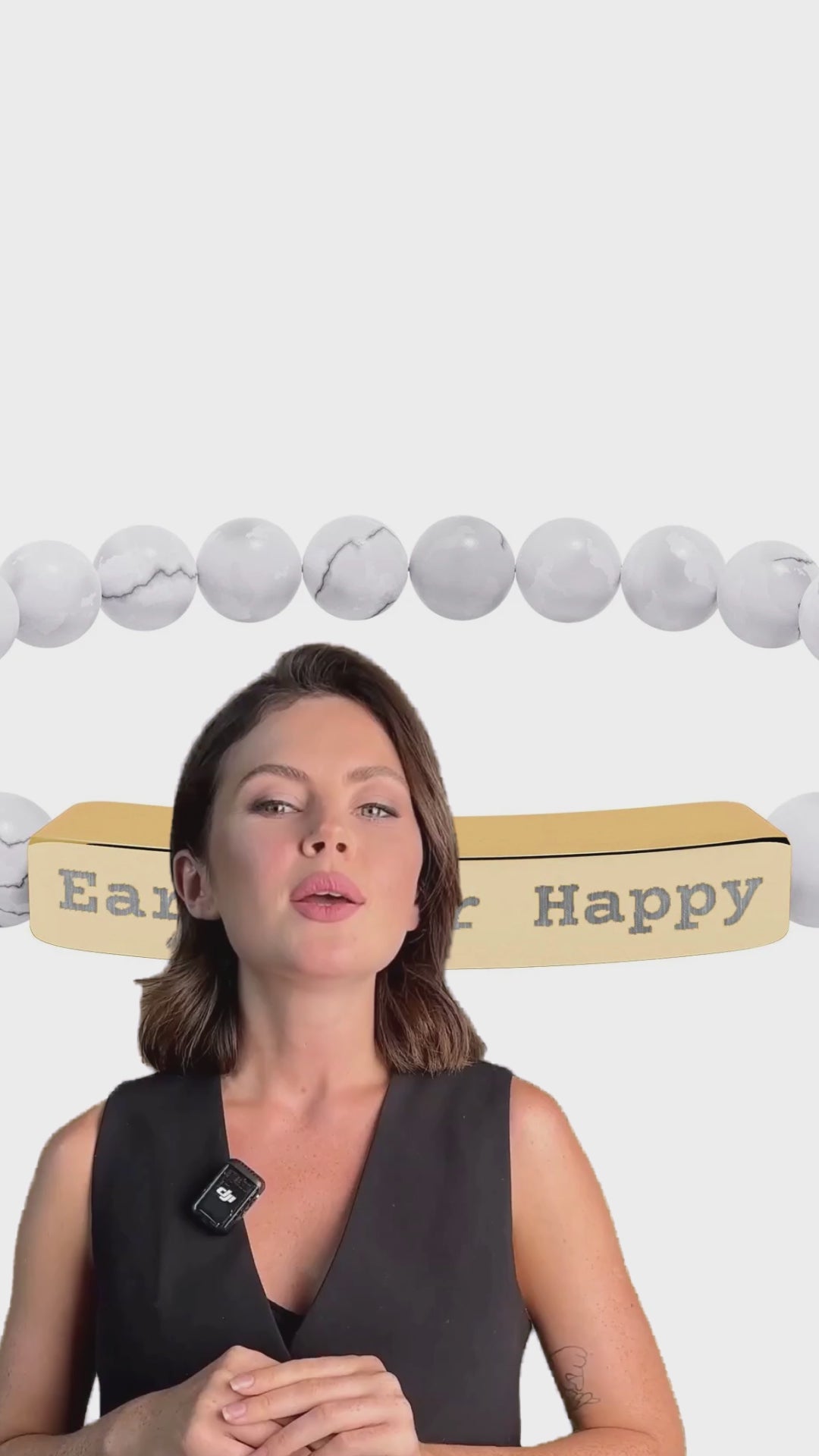 Earn Your Happy Natural Gemstone Stretch Bracelets video ad.