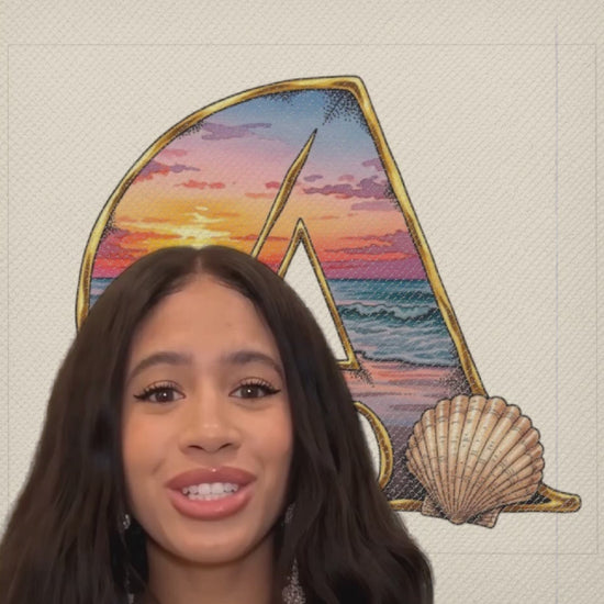 Video - Shell Monogram Initial "A" Jewelry Case